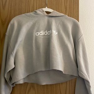 Rough cropped adidas hoodie